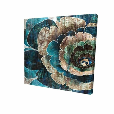 BEGIN HOME DECOR 16 x 16 in. Blue Flower Montage-Print on Canvas 2080-1616-FL163